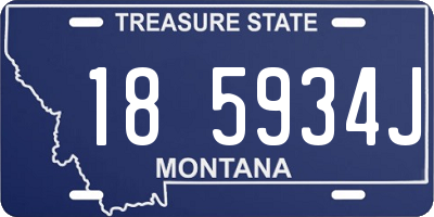 MT license plate 185934J