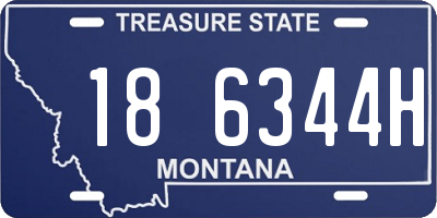 MT license plate 186344H