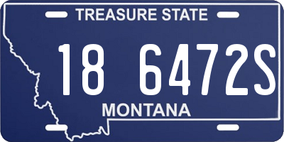 MT license plate 186472S