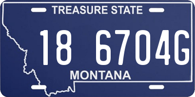 MT license plate 186704G