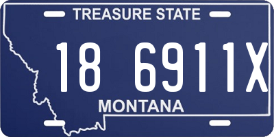 MT license plate 186911X