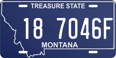 MT license plate 187046F