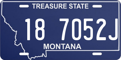 MT license plate 187052J