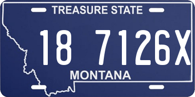 MT license plate 187126X