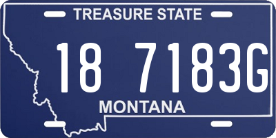 MT license plate 187183G