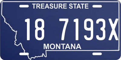MT license plate 187193X