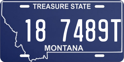 MT license plate 187489T