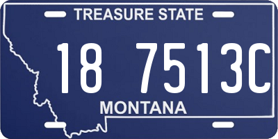 MT license plate 187513C