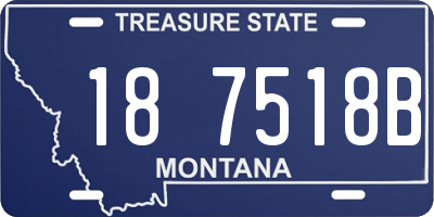 MT license plate 187518B