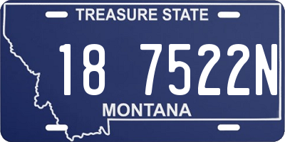MT license plate 187522N