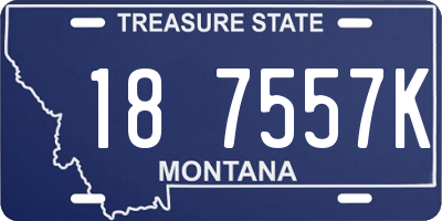 MT license plate 187557K