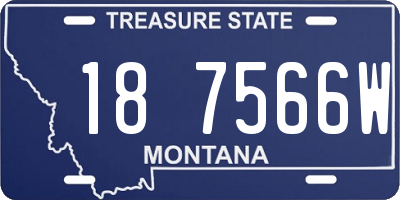 MT license plate 187566W