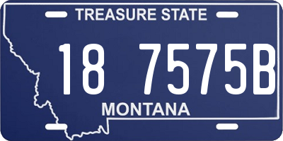 MT license plate 187575B