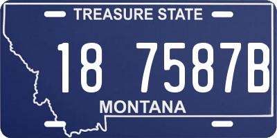 MT license plate 187587B