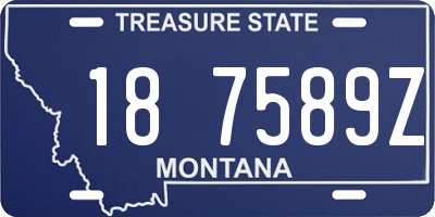 MT license plate 187589Z