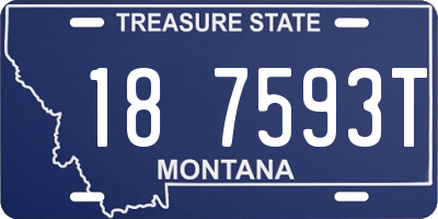 MT license plate 187593T