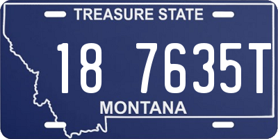 MT license plate 187635T