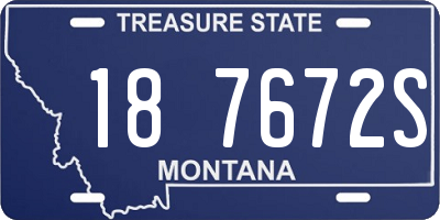 MT license plate 187672S