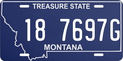 MT license plate 187697G