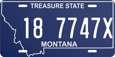 MT license plate 187747X