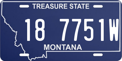 MT license plate 187751W
