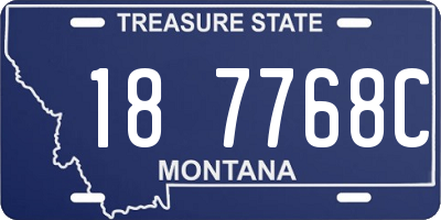 MT license plate 187768C