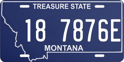 MT license plate 187876E