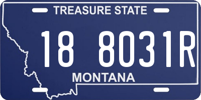 MT license plate 188031R