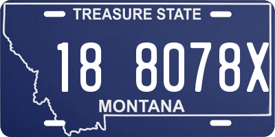 MT license plate 188078X
