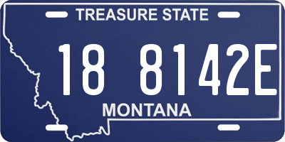 MT license plate 188142E
