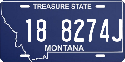 MT license plate 188274J