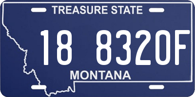 MT license plate 188320F