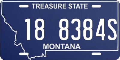 MT license plate 188384S