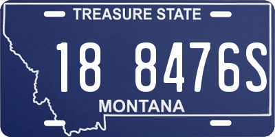MT license plate 188476S