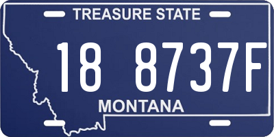MT license plate 188737F