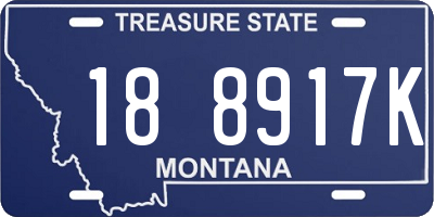 MT license plate 188917K