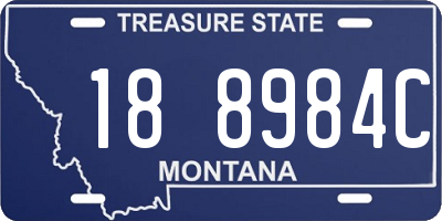 MT license plate 188984C