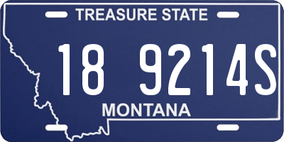 MT license plate 189214S