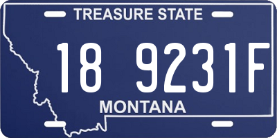 MT license plate 189231F