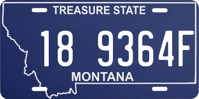 MT license plate 189364F
