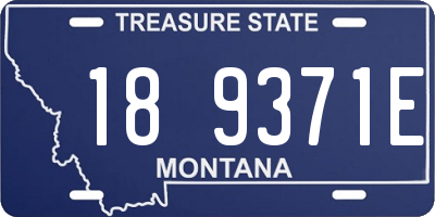 MT license plate 189371E