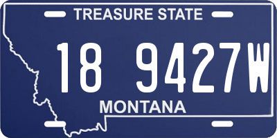 MT license plate 189427W