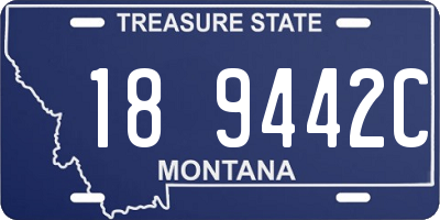MT license plate 189442C