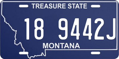 MT license plate 189442J