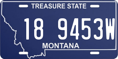 MT license plate 189453W