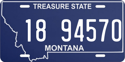 MT license plate 189457O