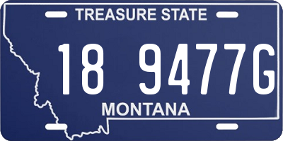 MT license plate 189477G
