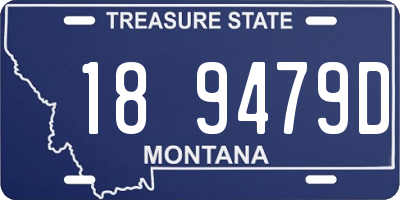 MT license plate 189479D