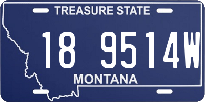MT license plate 189514W