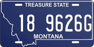 MT license plate 189626G